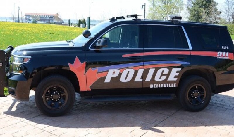 A marked Belleville Police patrol vehicle